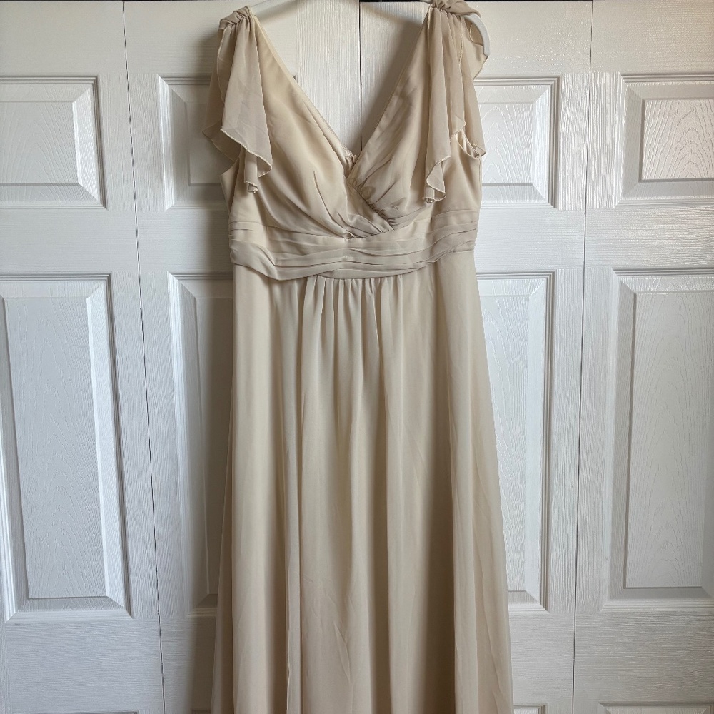 SHEIN Champagne A-Line Formal Dress
